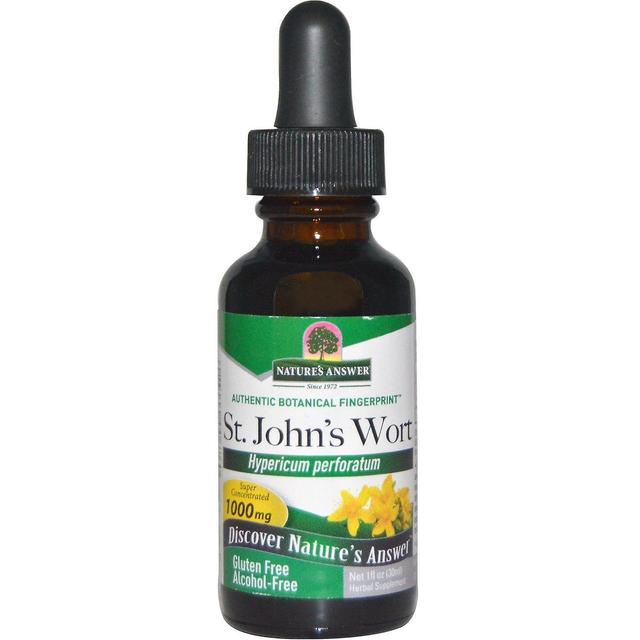 Nature's Answer, St. John's Wort, Alcohol-Free, 1000 mg, 1 fl oz (30 ml) on Productcaster.