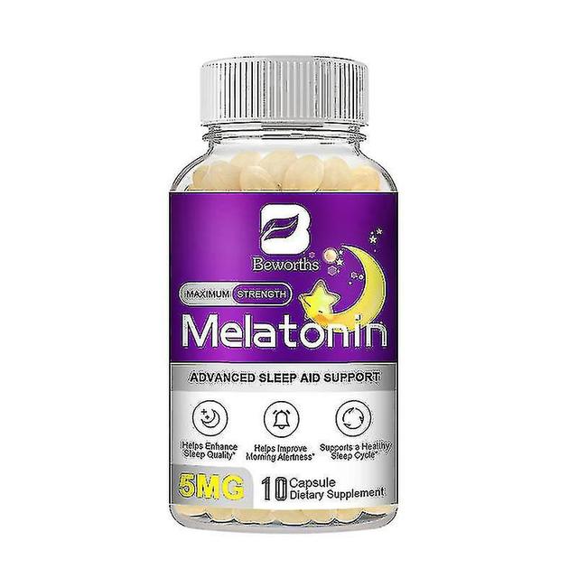 Melatonin 5mg Vitamin B6 Anti Stress Tools Sleeping Pills Melatonin To Sleep Stay Asleep Longer For Adult Beauty Health 10 capsules on Productcaster.