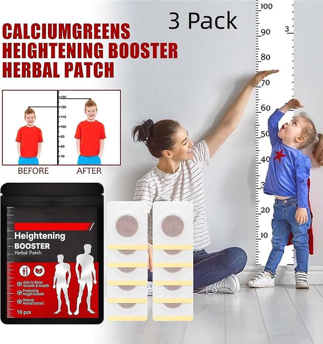 Height Growth Patches, Peak Height Booster Foot Patches Natural Growth Stimulant For Adolescent Bone Growth, Height Increase Patches 3 Pack - 30pcs on Productcaster.