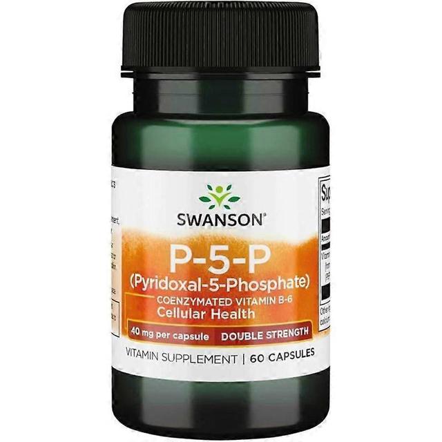 Swanson P-5-P (Pyridoxal-5-Phosphate) Coenzymated Vitamin B6 40mg Capsules 60 on Productcaster.