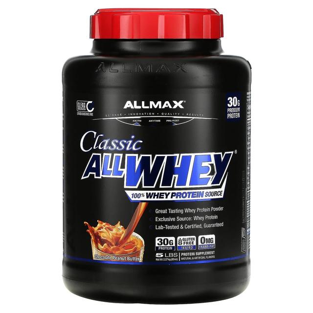 ALLMAX, Classic AllWhey, 100% Whey Protein, Chocolate Peanut Butter, 5 lbs (2.27 kg) on Productcaster.