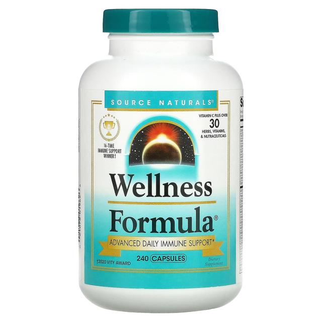 Source Naturals Lähde Naturals, Wellness Formula, Advanced Daily Immune Support, 240 kapselia on Productcaster.