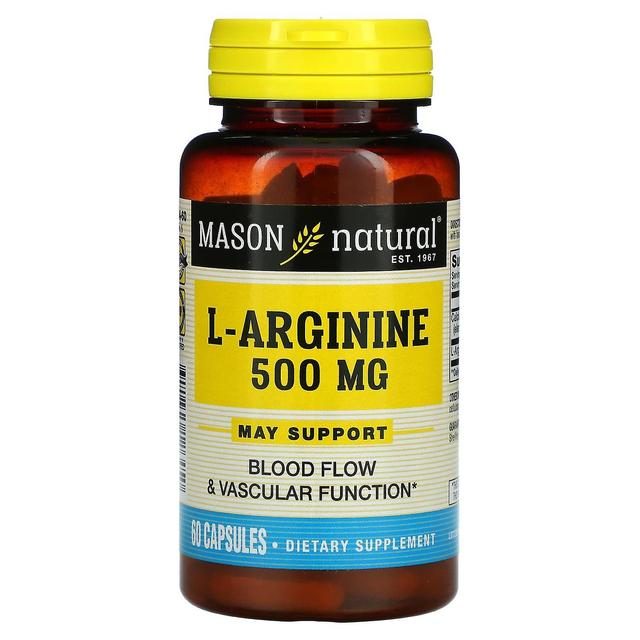 Mason Natural, L-Arginina, 500 mg, 60 Capsule on Productcaster.