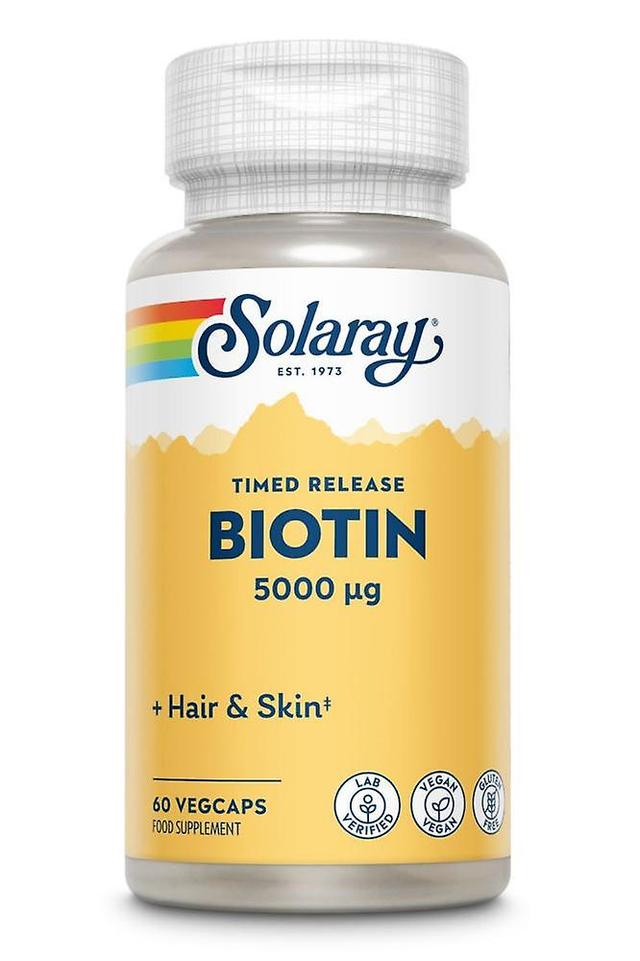 Solaray-biotiini 5000ug ajastettu vapautuminen 60-luku on Productcaster.