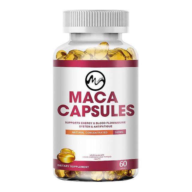 Tib Minch Maca Capsules 500mg With Ashwagandha Anti-fatigue Support Blood Flow Enhance Energy Gelatinized Stamina For Men And Women 60 capsules on Productcaster.