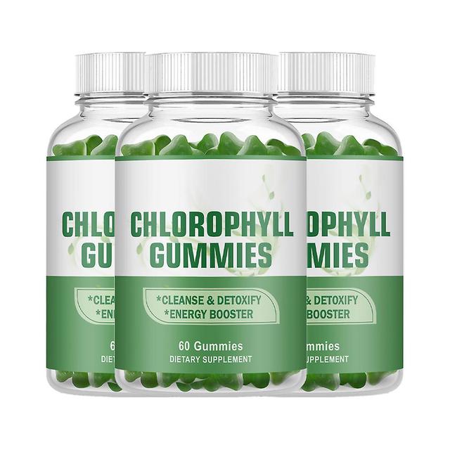 Chlorophyll Gummies For Women & Men - Herbal Supplement For Energy, Immune Support & Skin Health - Internal Deodorant, Detox & Cleanse 3 pcs on Productcaster.