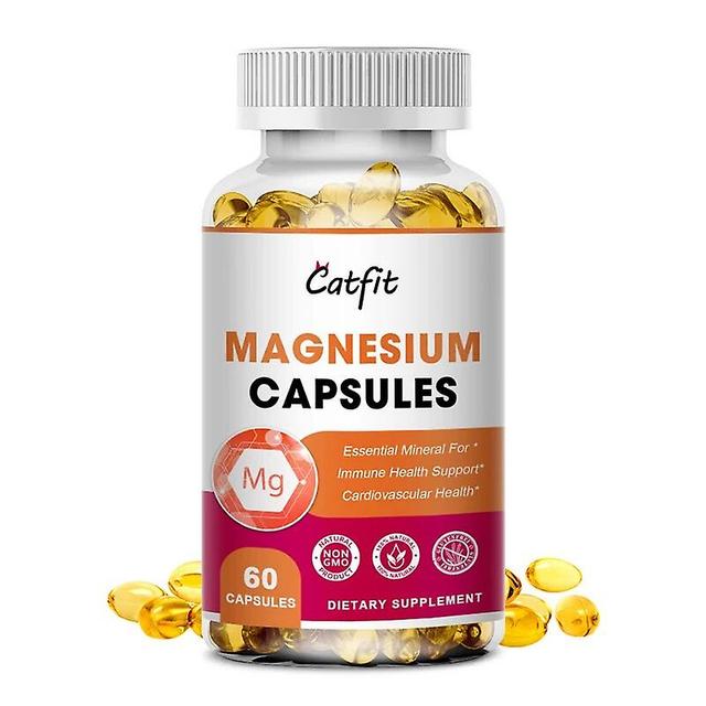 Eccpp Catfit Magnesium Glycinate Citrate Capsules For Gym Beauty Health Care Vitamins D B6 Diet Supplements For Women Free Shipping 60 pcs on Productcaster.