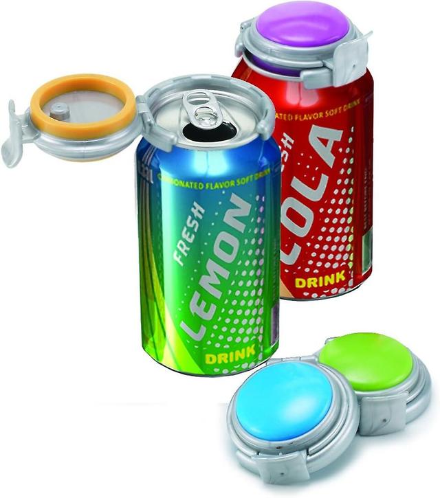 2 Click Fizz Keeper Pump And Pour For Standard Size 12oz Cans Of Carbonated Beverages. Keep Soda, Seltzer, Beer And More Bubbly And Fizzy, Prevent Spi on Productcaster.