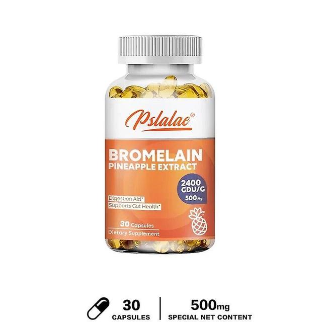 Visgaler Bromelain Pineapple Extract Supplement 2,400 Gdu/g - 500 Mg Supports Digestion, Joint Health, And Nutrient Absorption 30 Capsules on Productcaster.