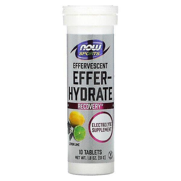 NOW Foods Nu Voedingsmiddelen, Sport, Effer-Hydrate, Citroen limoen, 10 Tabletten, 1.8 oz (51 g) on Productcaster.