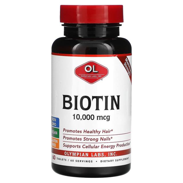 Olympian Labs Inc. Olympian Labs Inc., Biotin, 10,000 mcg, 60 Tablets on Productcaster.