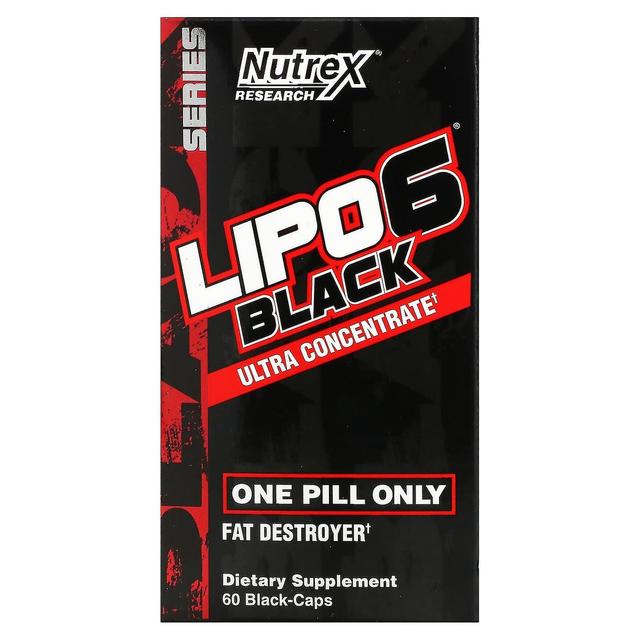 Nutrex Research, LIPO-6 Black, Ultra Concentrate, 60 Black-Caps on Productcaster.