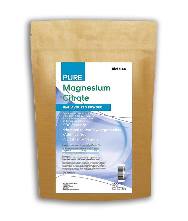 Biethica pure magnesium citrate powder 250g on Productcaster.