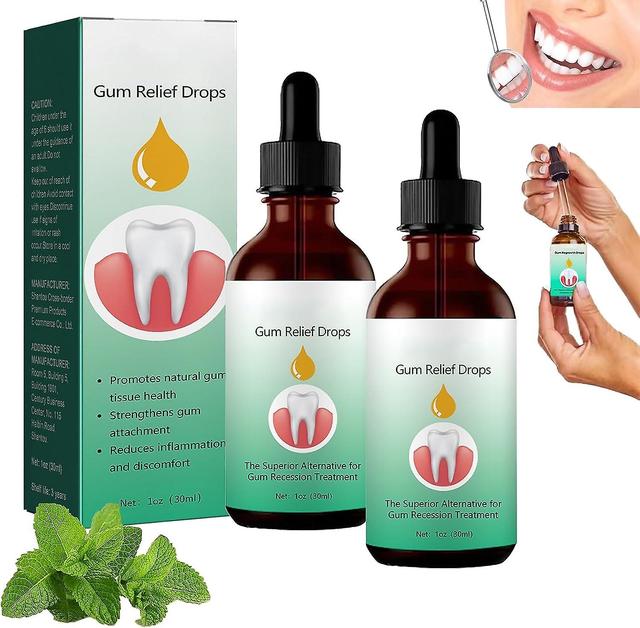 Denstyle Gum Regrowth Drops,30ml Gum Regrowth Drops,gum Disease Treatment, Natural Essential Oils Oral Gum Disease Restoration 2 Pcs on Productcaster.