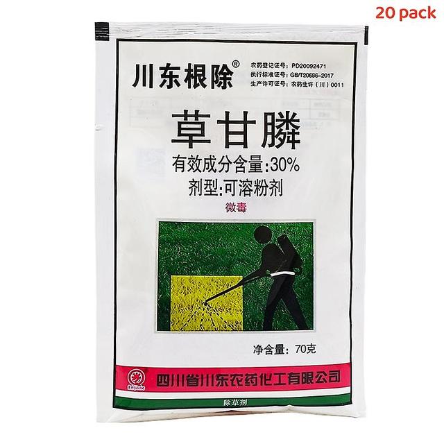 5 / 20pcs Glyphosate Herbicide Glycine Inhibits Grass Leaves, Orchard Wasteland Weeding And Root Rotting Agent Weeds, Soluble Powder 70 grams 20 pack on Productcaster.