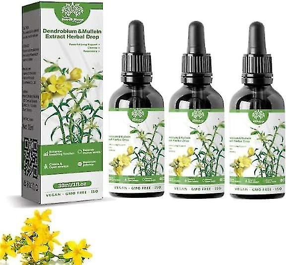 1pc Dendrobium And Mullein Extract - Powerful Lung Support, Cleansing And Respiratory System, Dendrobium And Mullein Extract Herbal Drops, Dendrobi... on Productcaster.