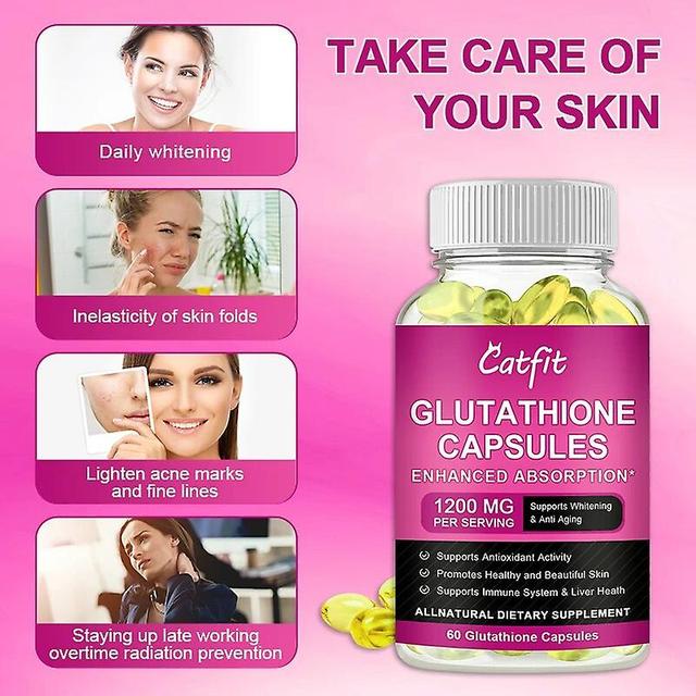 Catfit Glutation Kollagen Kapslar Tillägg Antioxidant Anti-aging Öka immuniteten Matt hud Blekning Hälsa & hudvård huamade huamade 10pcs on Productcaster.