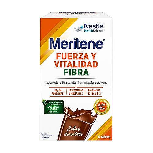 Meritene strength and vitality Chocolate fiber shake 14 packets of 35g on Productcaster.