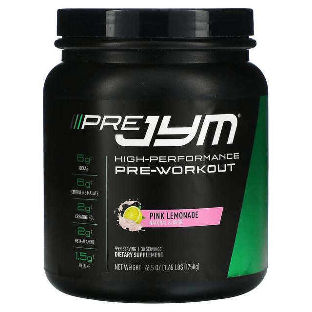 JYM Supplement Science, Pre JYM, Højtydende Pre-Workout, Pink Lemonade, 1,65 lbs (750 g) on Productcaster.