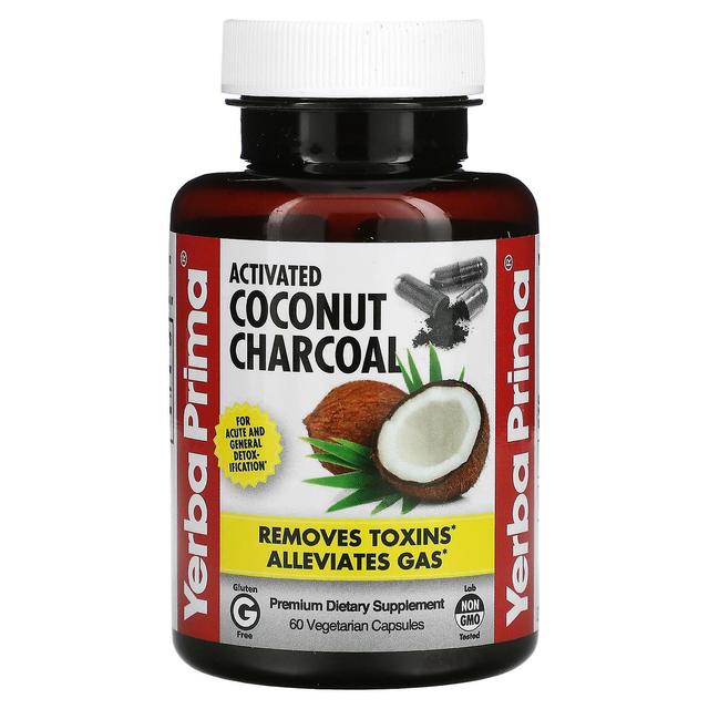 Yerba Prima, Activated Coconut Charcoal, 60 Vegetarian Capsules on Productcaster.