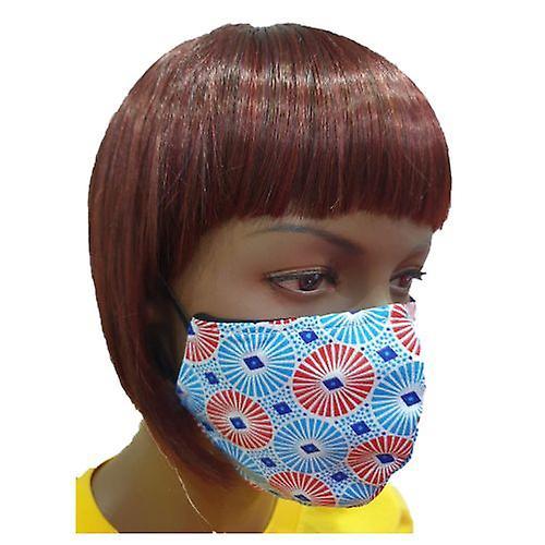 Giftscircle Fancy Cloth Face Mask for Adult - Blue & Red Circles, 1 Each (Pack of 1) on Productcaster.