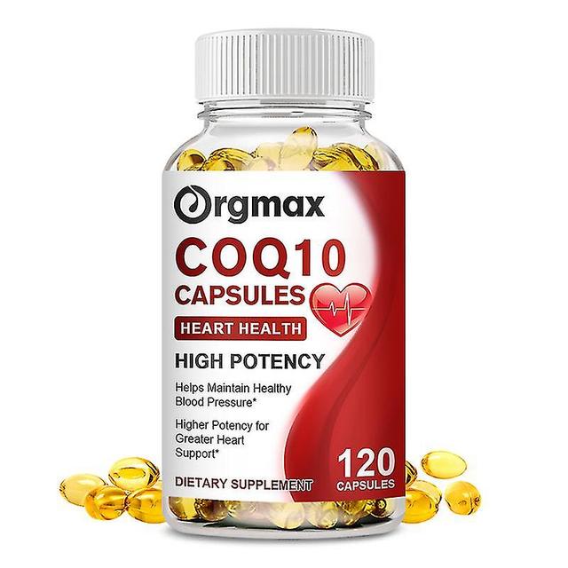 Guoguo Orgmax CoQ10 kapsler Coenzym Q10 120 stk understøtter hjerte blodkar hjerte-kar-sundhed lever detox lindre træthed stress 120 pcs on Productcaster.