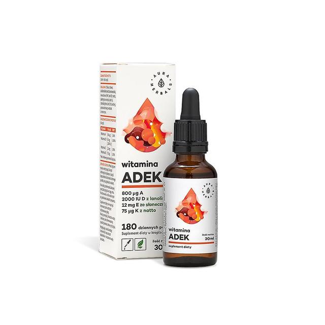 Aura Herbals Aura Herbal Vitamina A + D3 (2000 UI) + E + K2 Mk7 30 ml BI2834 on Productcaster.