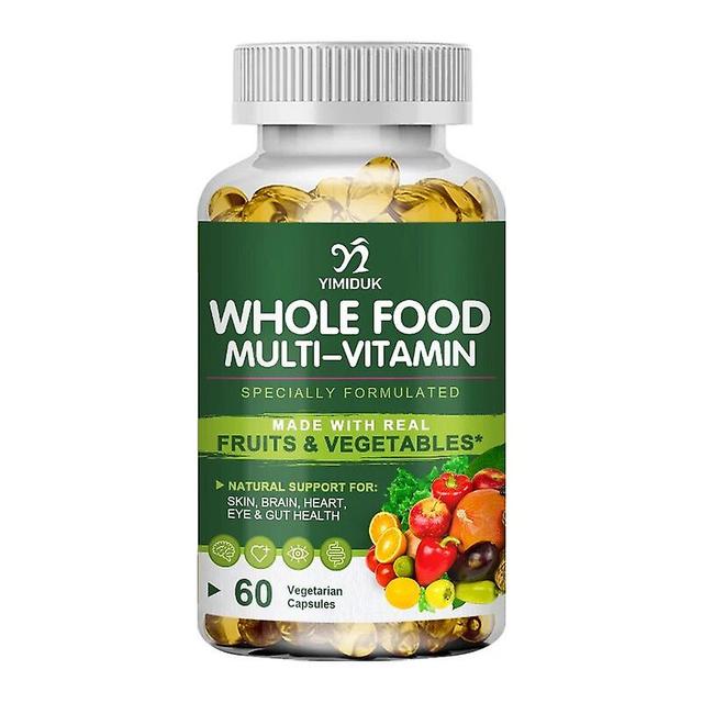 Vorallme Obst- und Gemüsekomplex-Kapseln, reich an Multivitaminen und Ballaststoffen, Vollwertkost-Superfoods stärken die Immunität 1 Flaschen 60 pcs on Productcaster.