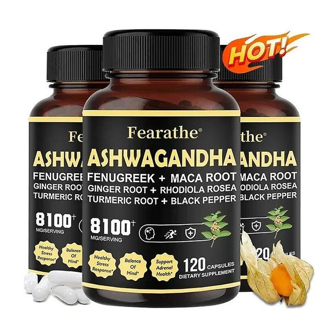 Vorallme Ashwagandha capsules that support energy, focus, physical performance and keep you looking your best 120 count-3 bottle on Productcaster.