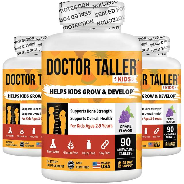 NuBest Doctor Taller Kids, Clinical Proven Height Multivitamins, 2-9 Years, Grape, 90 Vegan Chewables on Productcaster.