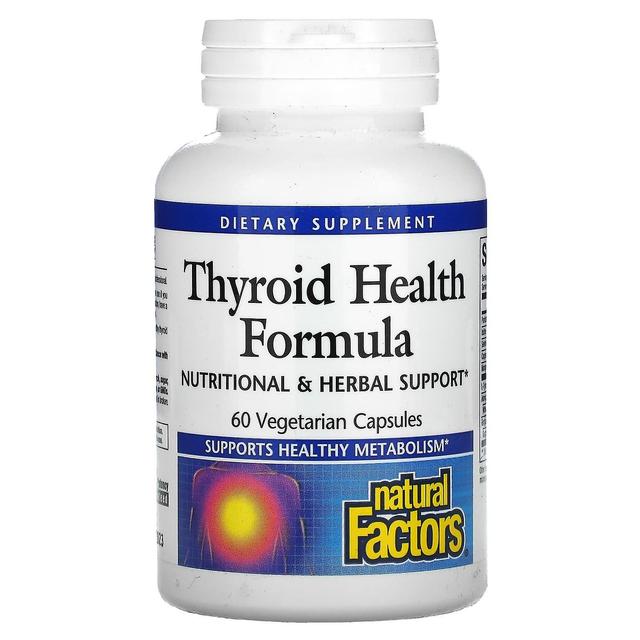 Natural Factors Naturlige faktorer, Thyroid Health Formula, 60 vegetariske kapsler on Productcaster.