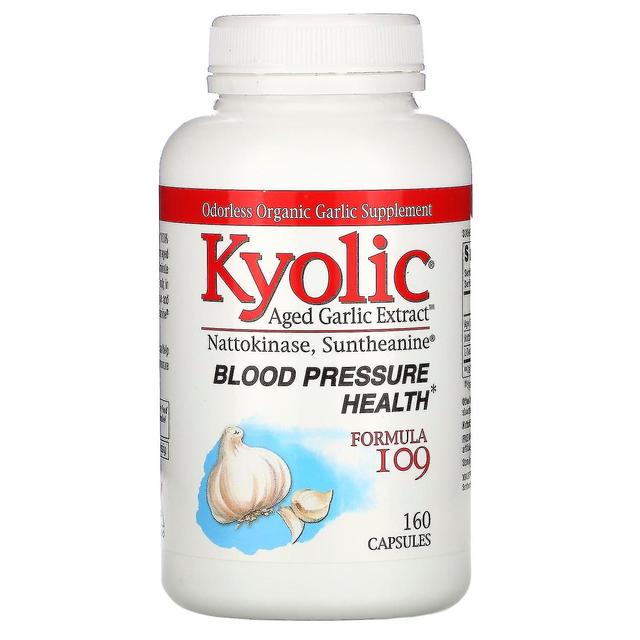 Kyolic, Extrato de alho envelhecido, Saúde da pressão arterial, Fórmula 109, 160 cápsulas on Productcaster.