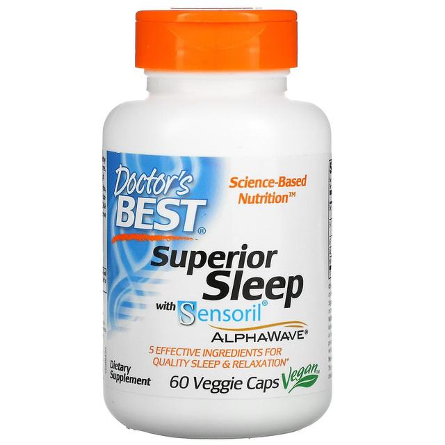 Doctor's Best, Superior Sleep con Sensoril AlphaWave, 60 Veggie Caps on Productcaster.