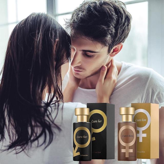 Feromone Parfyme Spray For kvinner Menn, 50ml Gold Lure Pheromone Parfum Spray Attraktiv feromon infundert eterisk olje langvarig 2pcs Black and Go... on Productcaster.