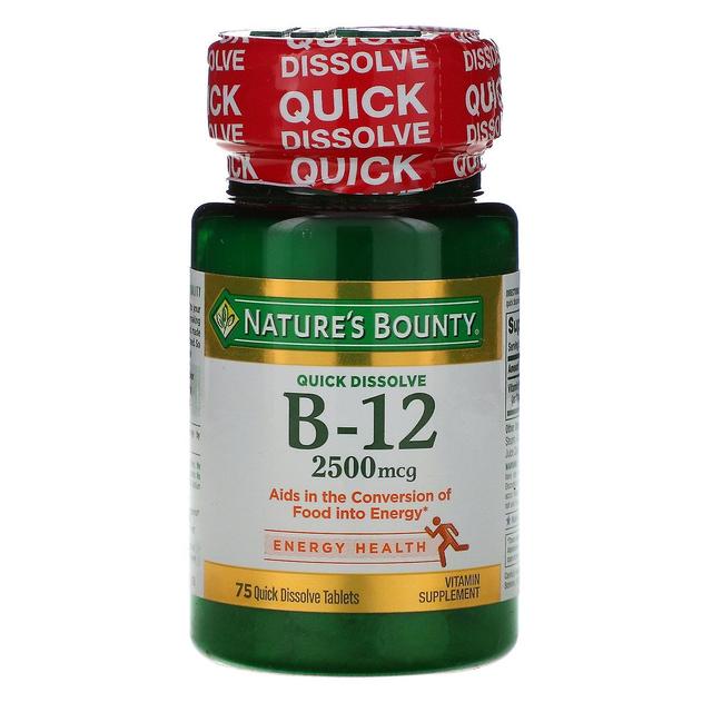 Natures Bounty Nature's Bounty, B-12, Natural Cherry Flavor, 2,500 mcg, 75 Quick Dissolve Table on Productcaster.