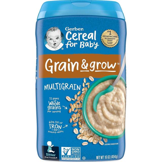 Gerber, Cereal para Bebê, Grão e Cultivo, 2nd Foods, Multigrain, 16 oz (454 g) on Productcaster.