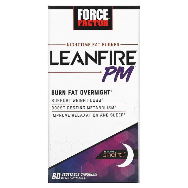 Force Factor, natlig fedtbrænder, Leanfire PM, 60 vegetabilske kapsler on Productcaster.