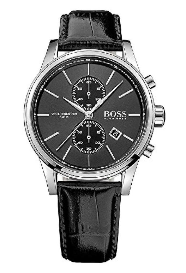 Hugo Boss 1513279-men's watch with quartz movement, chronograph function and leather strap on Productcaster.