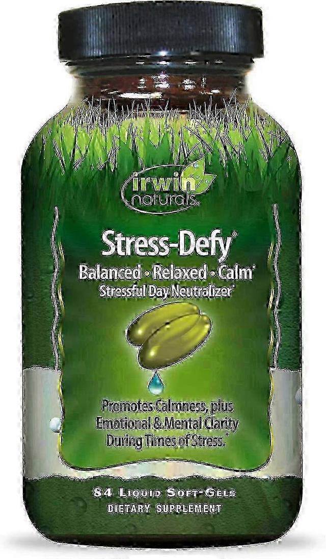 Irwin naturals stress-defy healthy stress response support supplement, liquid softgels, 84 ea on Productcaster.