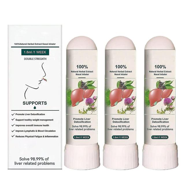 3pcs Organic Herbal Lung Cleanse And Repair Nasal Inhaler on Productcaster.