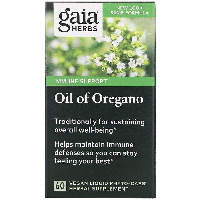 Gaia Herbs, Oil of Oregano, 60 Vegan Liquid Phyto-Caps on Productcaster.