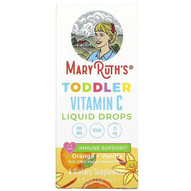 MaryRuth Organics, Toddler Vitamin C Liquid Drops, 1-3 Years, Orange + Vanilla, 1 fl oz (30 ml) on Productcaster.