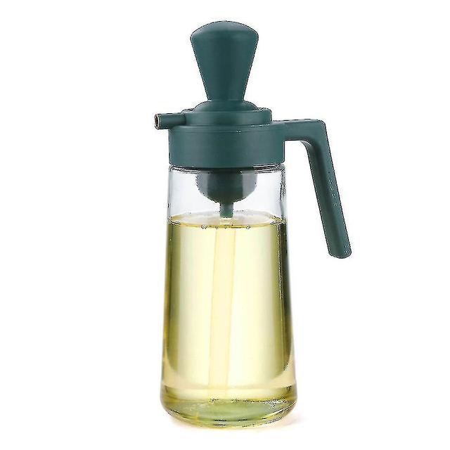 Scacv Bouteille d’huile multifonctionnelle avec brosse étanche distributeur de sauce soja bouteille d’assaisonnement liquide Vert Small Size on Productcaster.