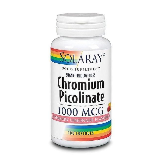 Solaray chrom picolinate 1000mcg Sugetat hindbær & citron 100 (91752) on Productcaster.