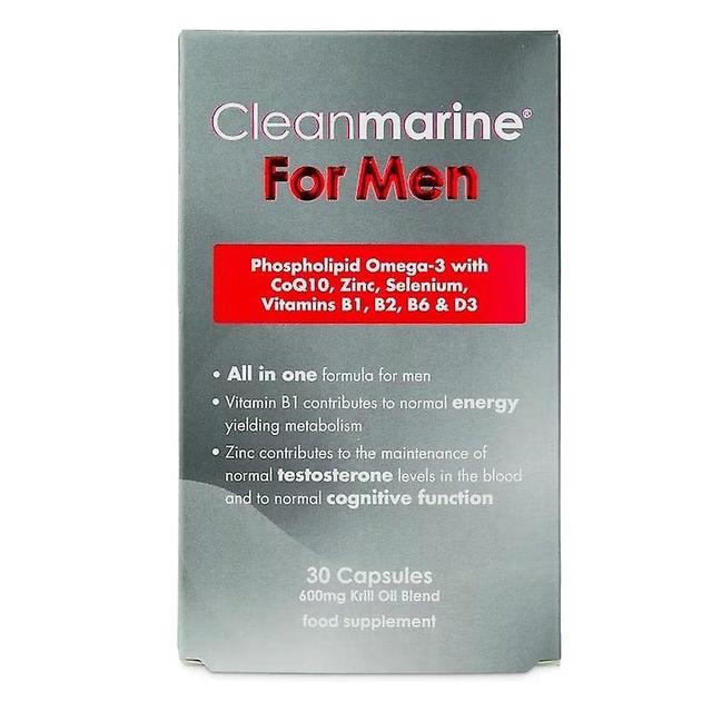 Clean Marine Cleanmarine Krill Oil for Men 600mg Marine Gelcaps 30 (NLF070) on Productcaster.