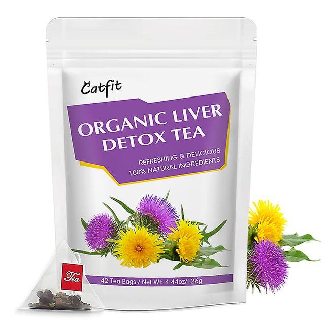 Visgaler Natural Herbal Milk Thistle Liver Care Detox-tea Clearing Away Heat Detoxifying Prevent Alcohol-injury Organic Turmeric 42 days on Productcaster.