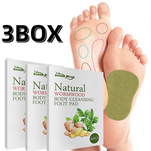 48st Detox Fotplåster Pads Naturliga Växtbaserade Malört Artemisia Argyi Fötter Kropp Toxiner Rengöring Lindra Stress Hjälp Sova on Productcaster.