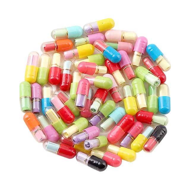 50pcs Portable Plastic Emoticon Capsule Message Bottle Fake Pill on Productcaster.