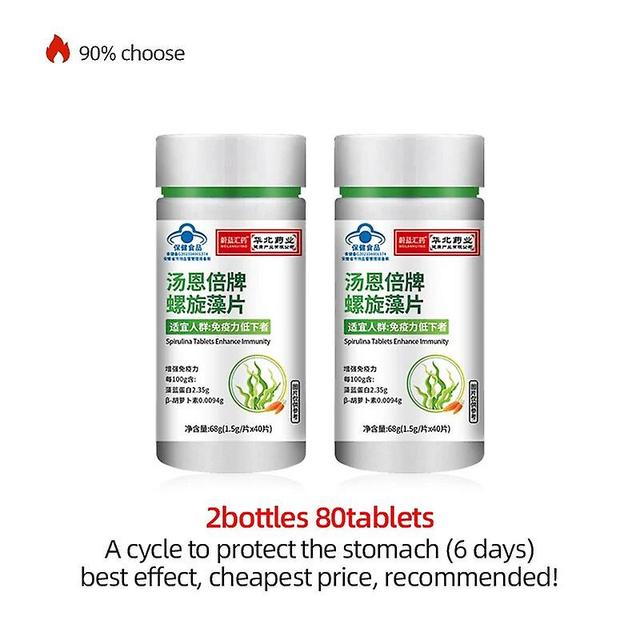 Jinzhaolai Spirulina Stomach Protect Tablets Support Gastric Ulcer Gastritis Indigestion Supplements Immune System Booster Cfda Approval 2bottles h... on Productcaster.