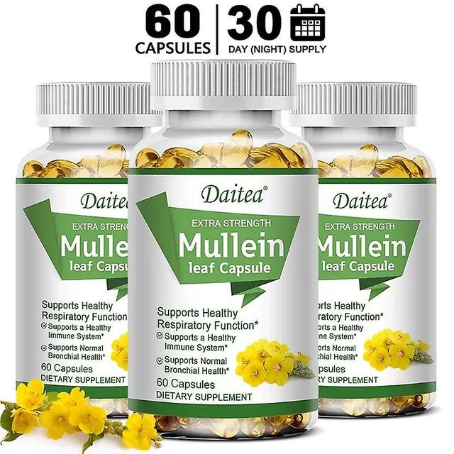 Sofirn Daitea Mullein Extract, 1500 mg Supplement, Supports Healthy Lung Function and Nervous System, Non-GMO, Vegan 60 count-3 bottle on Productcaster.